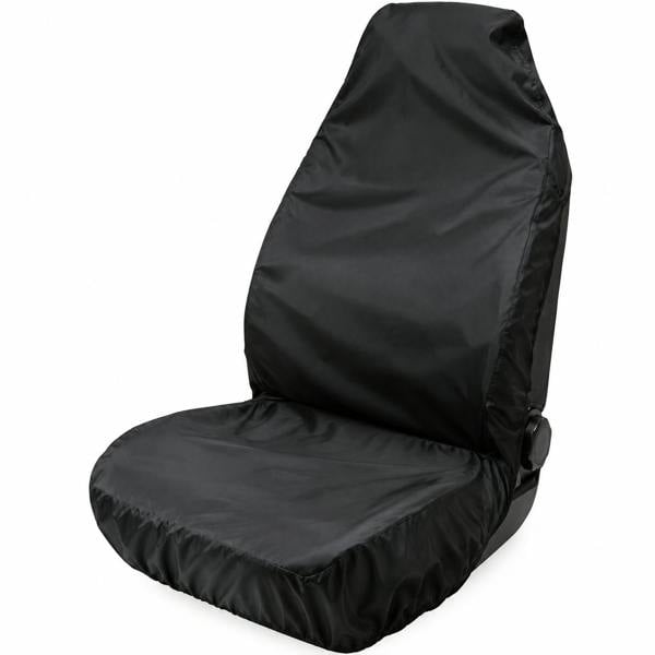 ATEK Waterproof Universal Front Car Seat Cover Nylon Airbag Compatible Black