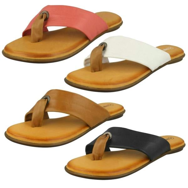 Leather Collection Ladies Leather Collection Toepost Sandals
