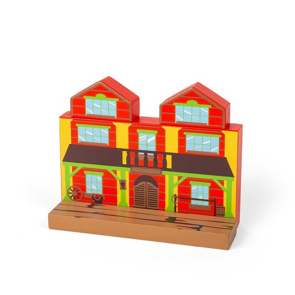 Bigjigs Rail Wooden Wild West Train Set - 62 Play Pieces