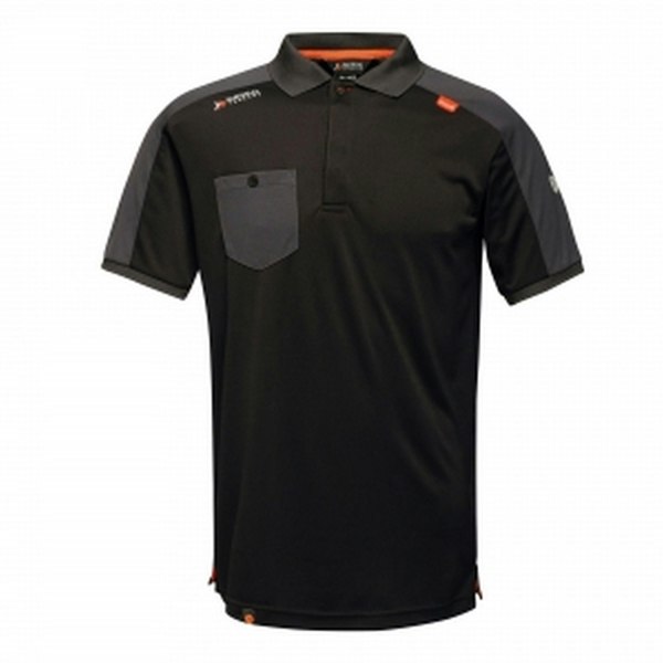 Regatta Mens Offensive Wicking Polo Shirt - Black