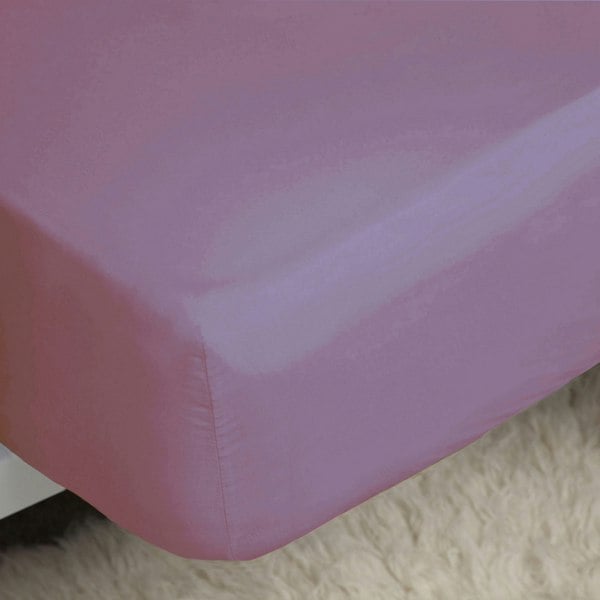 Belledorm Easycare Percale Fitted Sheet - Misty Rose