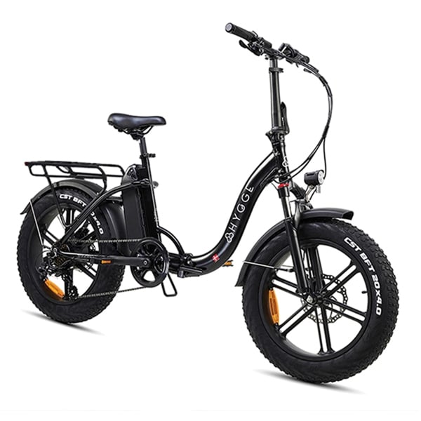 Hygge Bikes Vester Step 2026 - Folding Fat Tyre E-Bike 48V 14Ah - Onyx Black