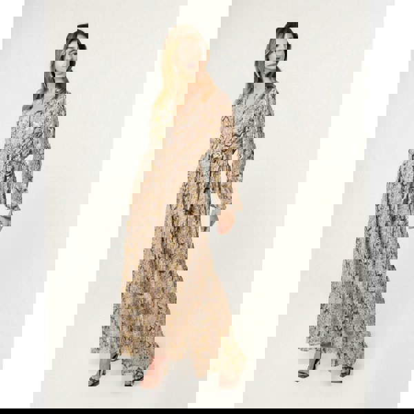 Blue Vanilla Snake Print Long Dress