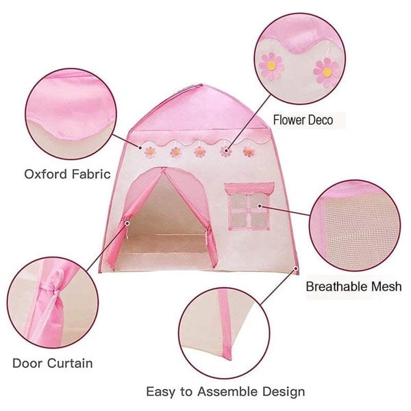 Dreamy Pink Castle Play Tent Living and Home