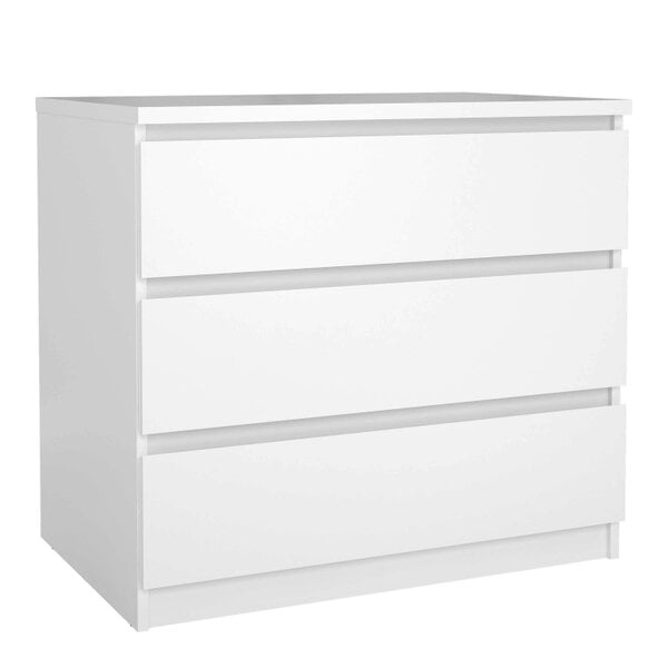 Wyld Haus Budapest White Wooden Storage Chest 3 Drawers