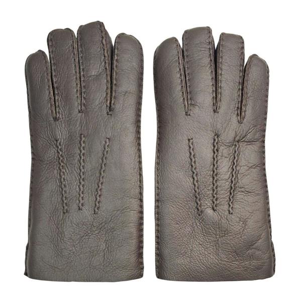 Infinity Leather Mens Brown Luxury Sheepskin Leather Gloves