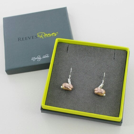 Reeves & Reeves Sterling Silver Benjamin Bunny Drop Earrings