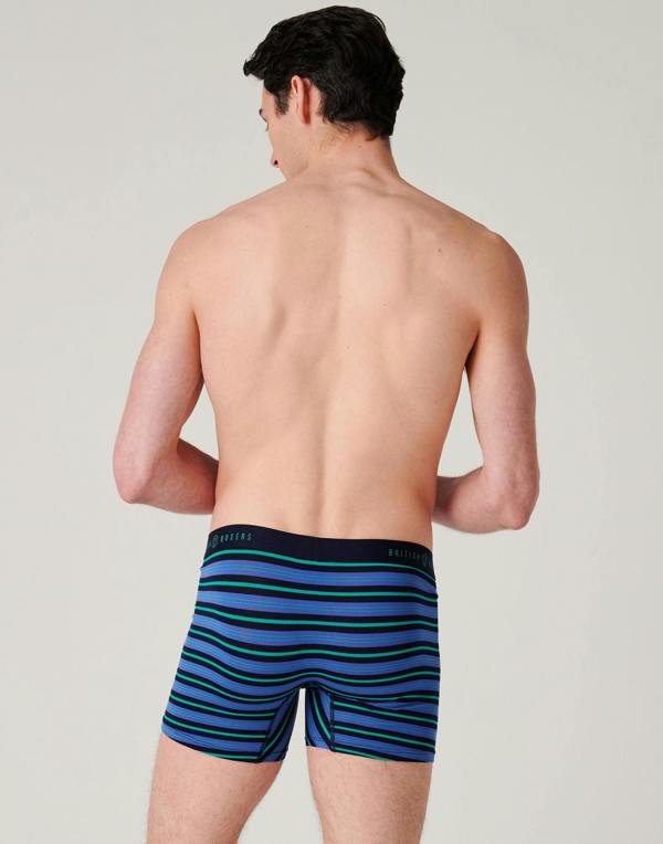 British Boxers Men's Bamboo Stretch Trunks – Riviera Stripe