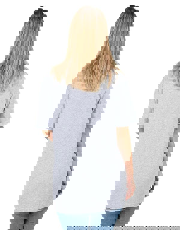 NFL Womens Grey Shield Logo Short Sleeved T-Shirt