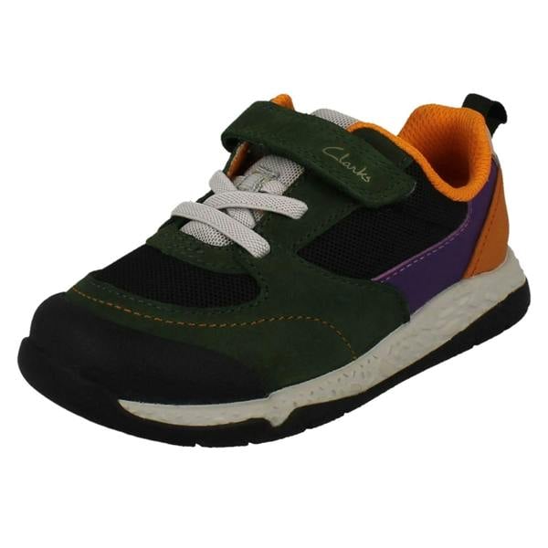 Clarks Childrens Clarks Casual Hook And Loop Fastening Trainers Steggy Stride