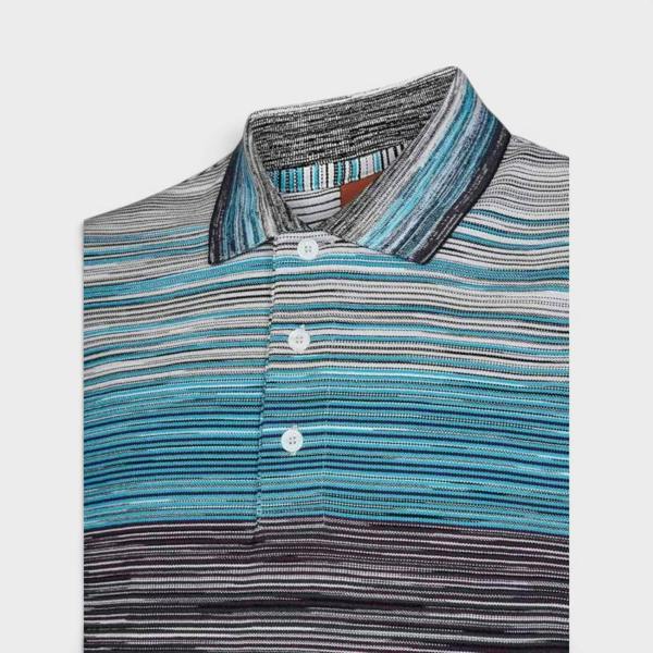 Missoni Space Dye Short Sleeve Polo Shirt
