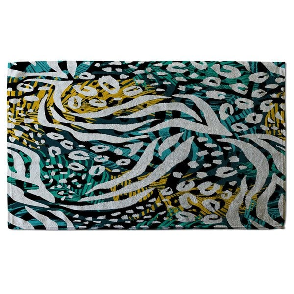 Benjamin Tate Design Tropical Leaves & Animal Print (Bath Towel)