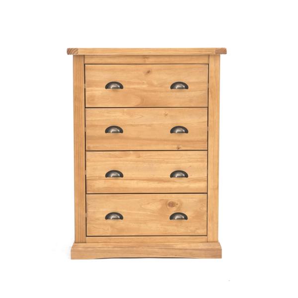 Lucca 4 Drawer Chest of Drawers Brass Cup Handle