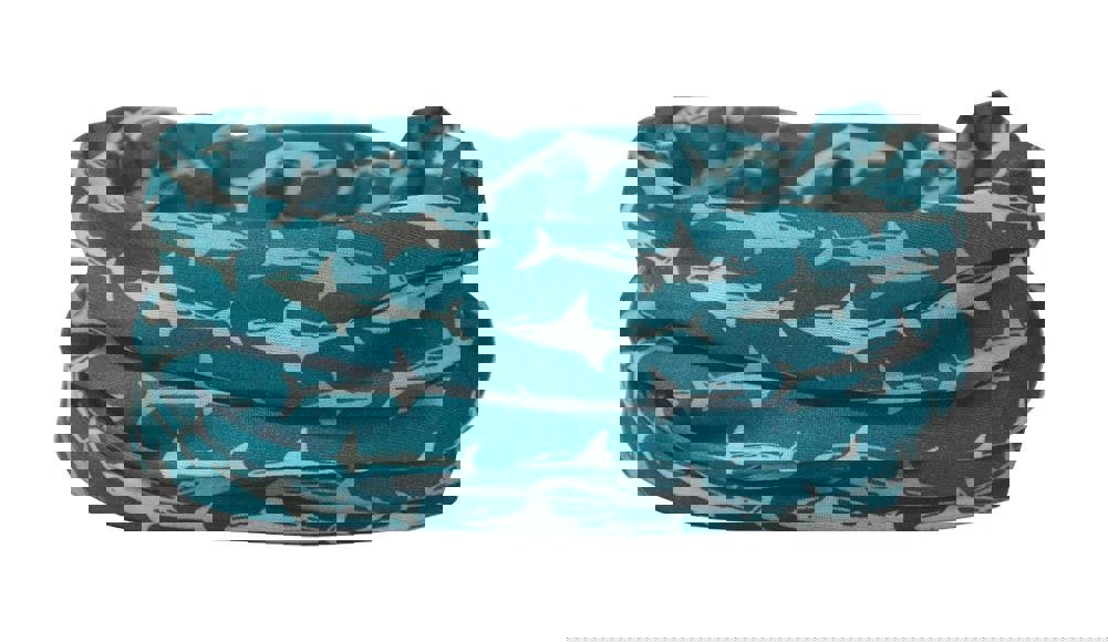 Shark Design Multifunctional Scarf RUFFNEK® Petrol Blue