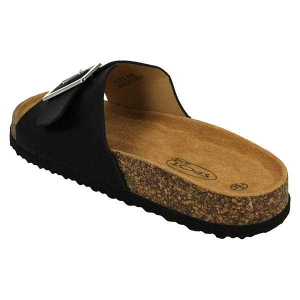 Spot On Ladies Spot On Buckle Detailed Mule Sandals F00413