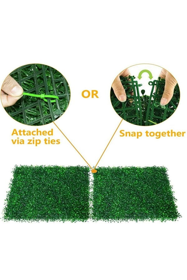 Living and Home 6 Pcs Artificial Boxwood Plant Panel Wall Decoration Privacy Hedge Screen