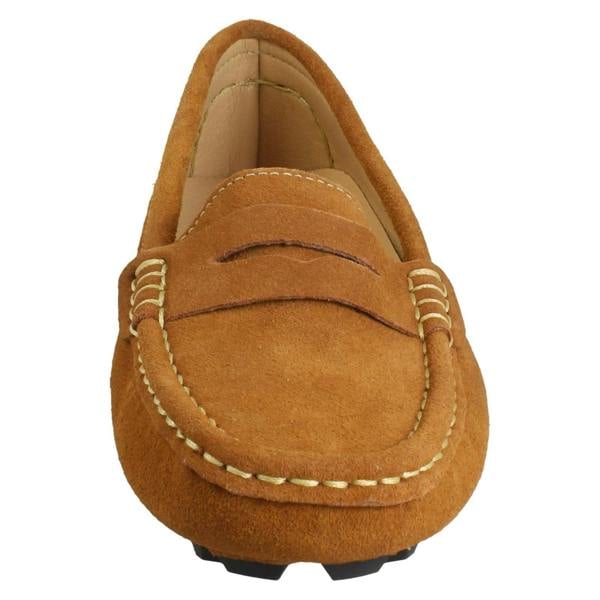 Down to Earth Ladies Down To Earth Suede Leather Slip On Moccasins F80593