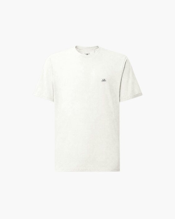 C.P. Company 30/1 Jersey Logo Patch Mens T-Shirt - Gauze White 103