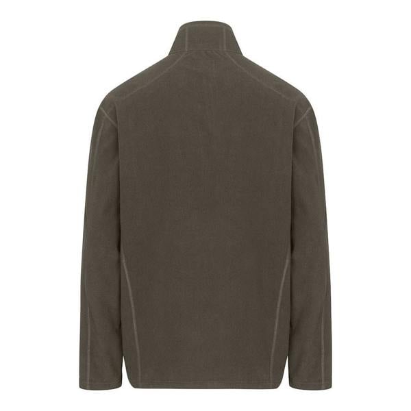 Back view of green Hoggs of Fife Islander TechPro shirt showing stitching, collar detail and cuffs for active rural wear