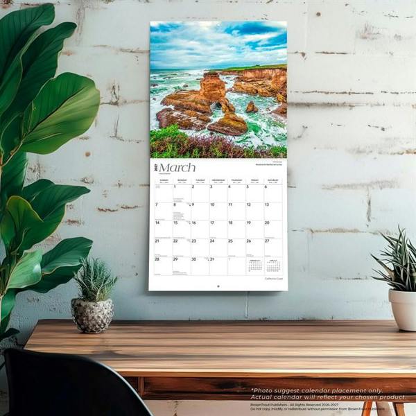 California Coast Calendar 2027, Wall Calendars, Month To View, Travel, Gift