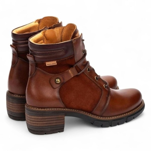 Pikolinos San Sebastia - Women's Cuero Brown Leather Ankle Boots