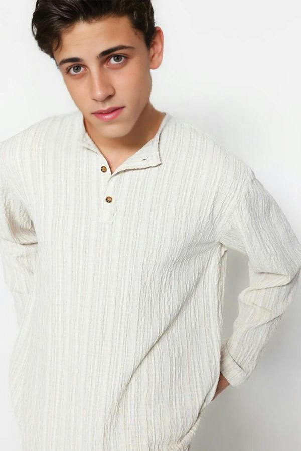 WOVCOR Relaxed Fit Linen Men’s Shirt