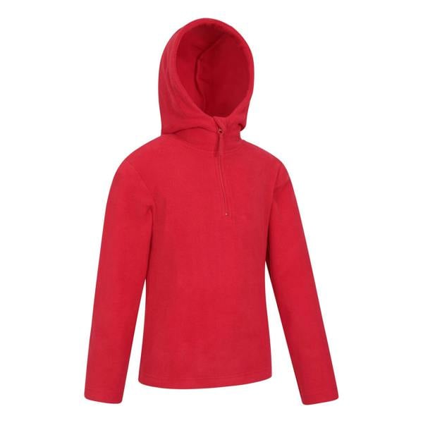 Mountain Warehouse Childrens/Kids Camber II Fleece Hoodie - Dark Red - 