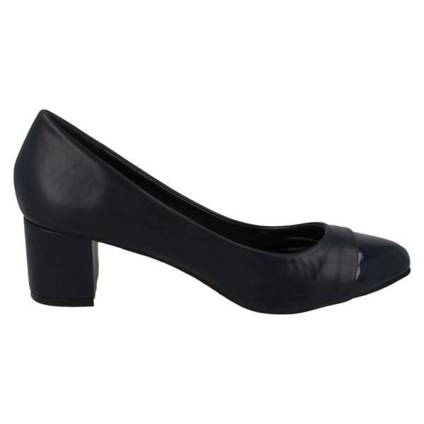 Spot On Ladies Spot On Mid Heel Court Shoes