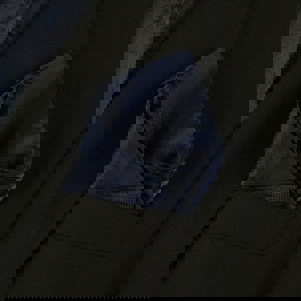 Alexander McQueen woven silk pocket square pochette in navy blue
