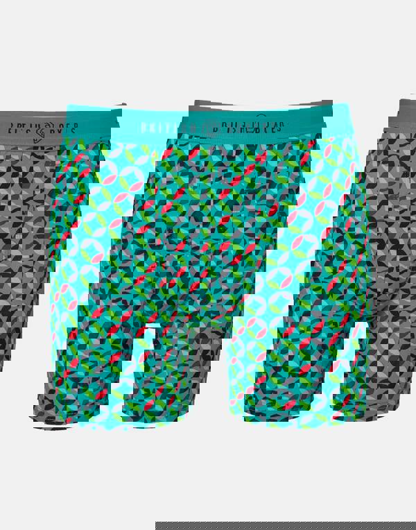 British Boxers Multipack 4 Pairs of Men's Bamboo Stretch Trunks – Minimalist Geometric