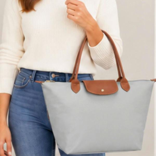 Love EMVY Large Women’s Zip Top Tote Bag with Twin Handles