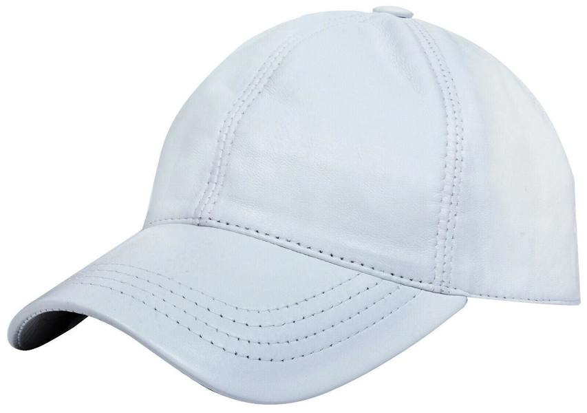 Infinity Leather Mens Womens Real Nappa Leather Adjustable Golf Snapback Plain Baseball Cap Hat