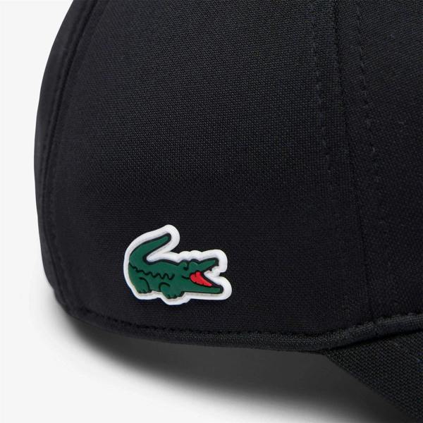 Lacoste Unisex Adult Tech Logo Cotton Twill Baseball Cap - Black - 