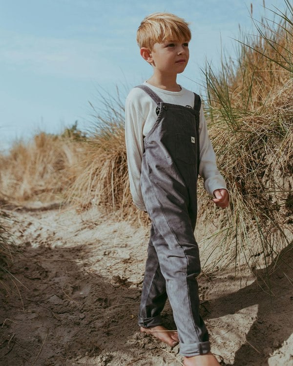 organic cotton Midnight Grey Dungarees - image 1
