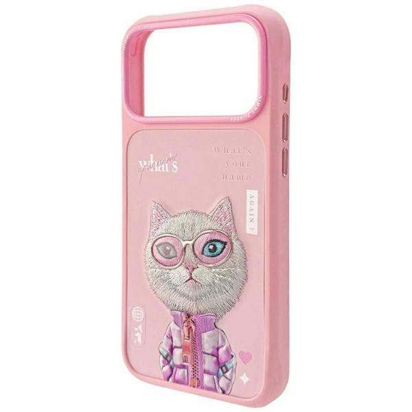 Nimmy Friends Nimmy Cool & Cute 2.0 White Rich & Beauty Cat Case with MagSafe for iPhone 17 Pro 6.3" Pink - N-KMLL-IP17-PRO-04
