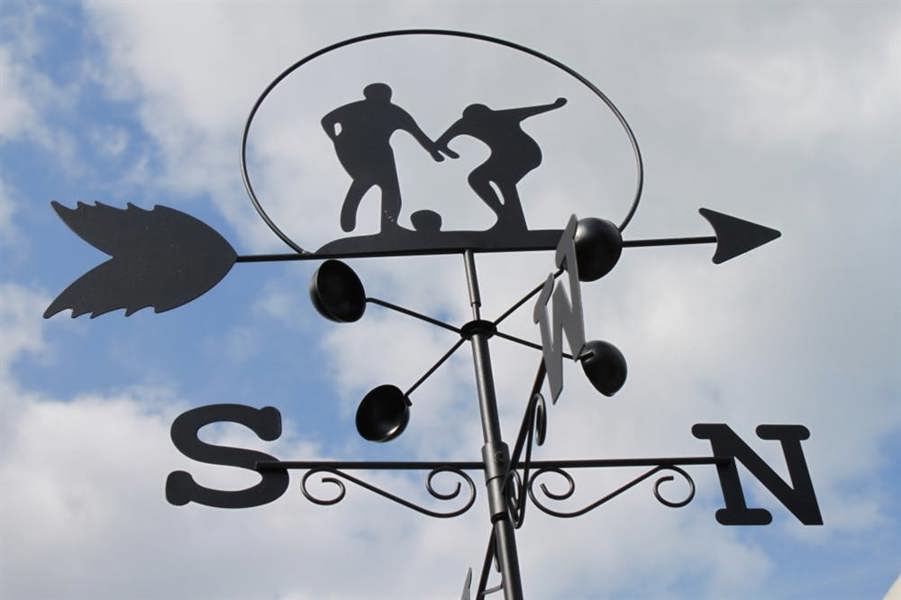 Footballer Weathervane