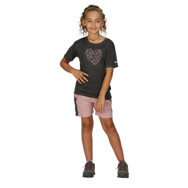Regatta Childrens/Kids Sorcer Mountain III Shorts - Dusky Rose/Seal Grey - 