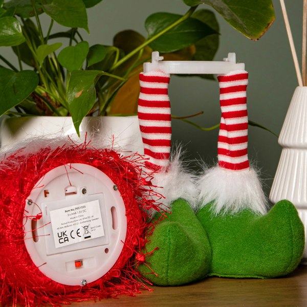 Samuel Alexander 46cm Battery Operated Light up Standing Christmas Elf Gonk with Warm White LEDs