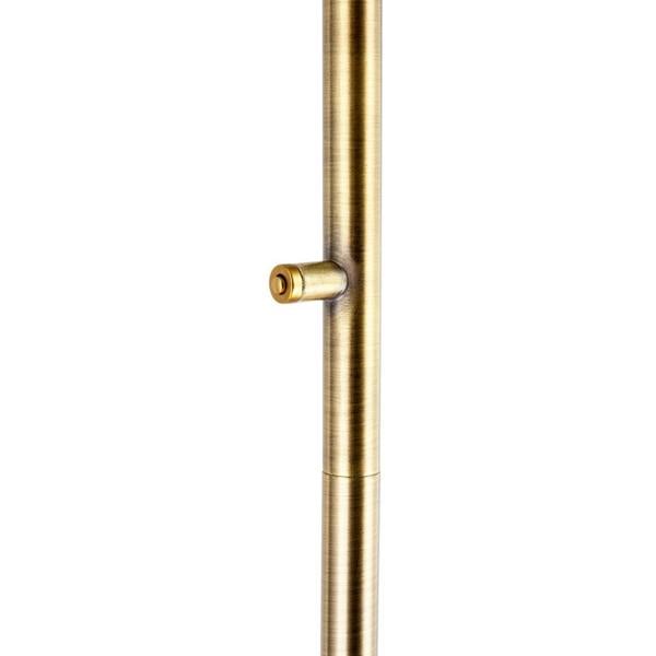 Modern LED Halo Ring Floor Lamp in Antique Brass with CCT Dimmer Image 8