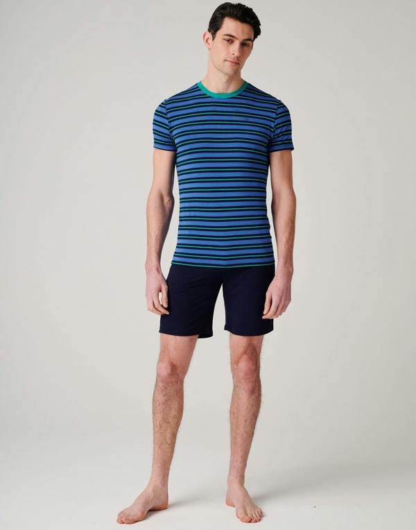 British Boxers Men's Bamboo Short Pyjama Set - Ultramarine