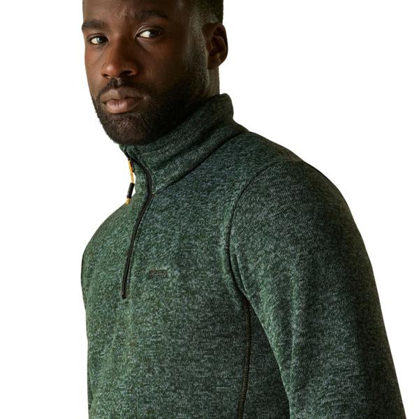 Regatta Mens Newhill Half Zip Fleece Top - Dark Forest Green - 