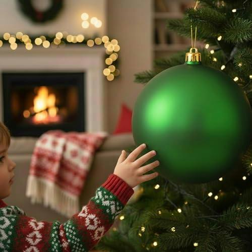 25cm Dark Green Matte Christmas Bauble for Elegant Festive Home Styling image 8