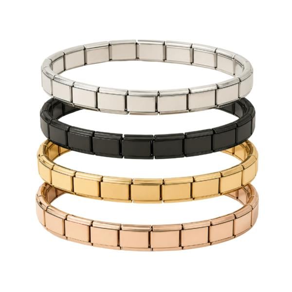 Serafina Italian Style Stainless Steel Charm Bracelet