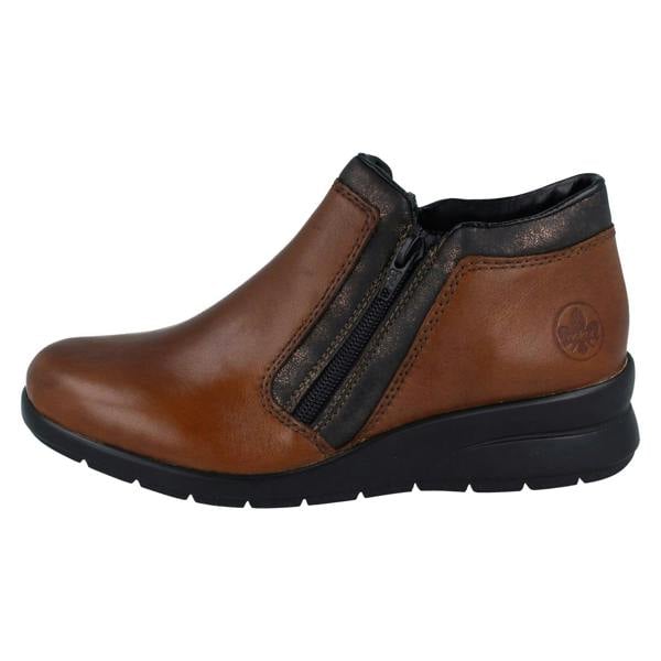 Rieker Ladies Rieker Ankle Boots With Double Zip L4883
