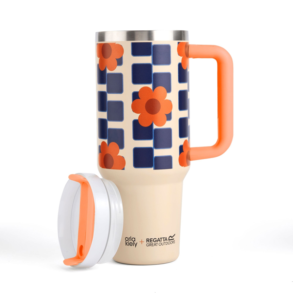 Regatta Orla Kiely Floral Insulated Travel Mug - Orange