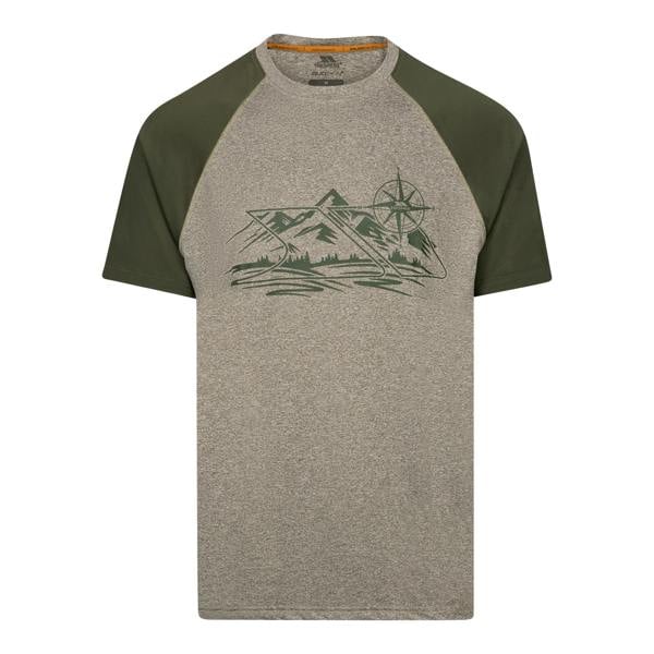 Trespass Mens Fullmer Mountain T-Shirt - Marshland Marl - 