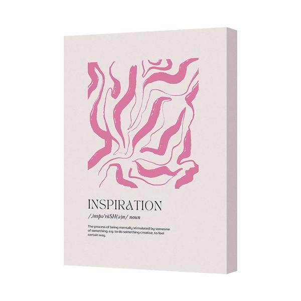 Benjamin Tate Design Pink Abstract Canvas Art Print Inspiration Typography With Deep Frame