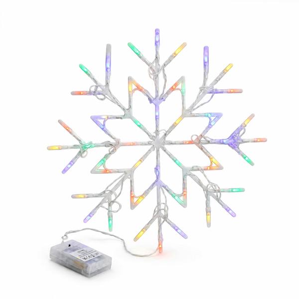 Samuel Alexander 34cm Battery Operated Light up Christmas Snowflake with Multi-Coloured LEDs