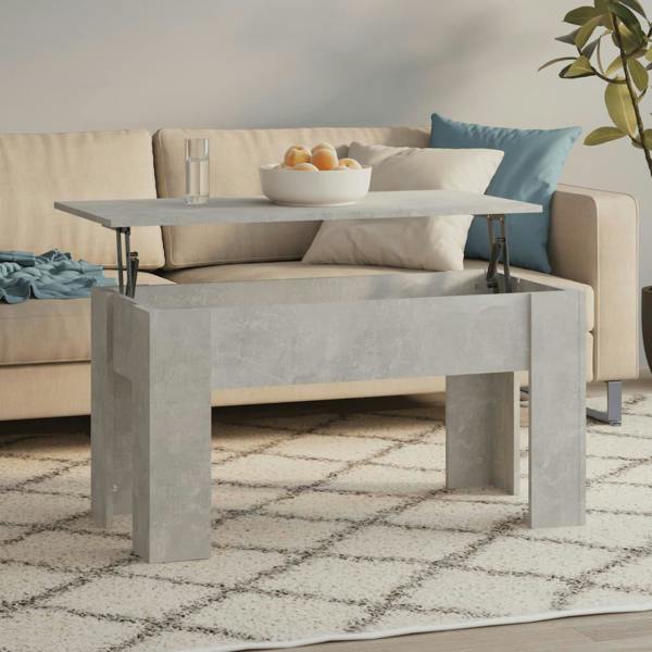 Berkfield Coffee Table Concrete Grey 101x49x52 cm Engineered Wood