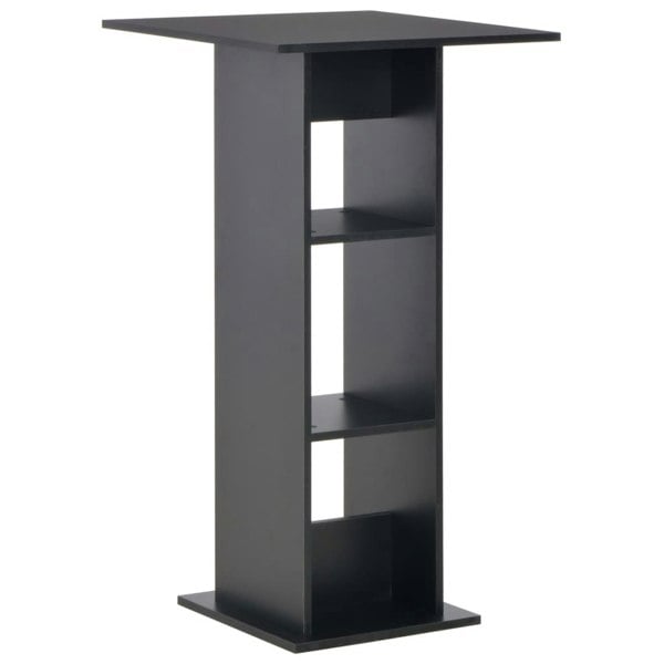 Berkfield Bar Table Black 60x60x110 cm